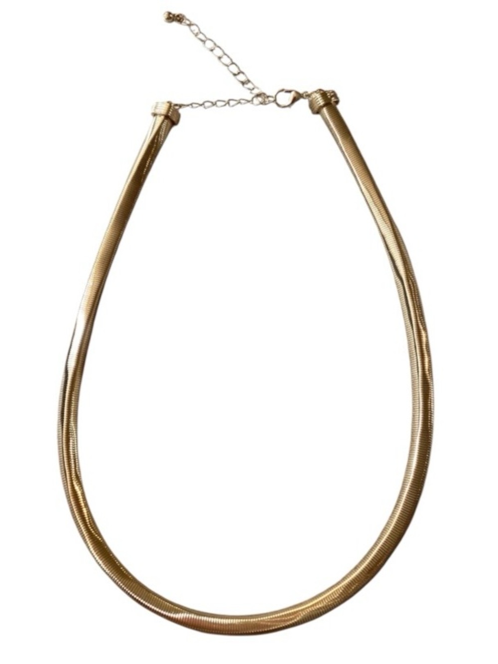 Juliet by Crystal Avenue Round Omega Stretchy Gold Tone Necklace (NWT) - Picture 5 of 7